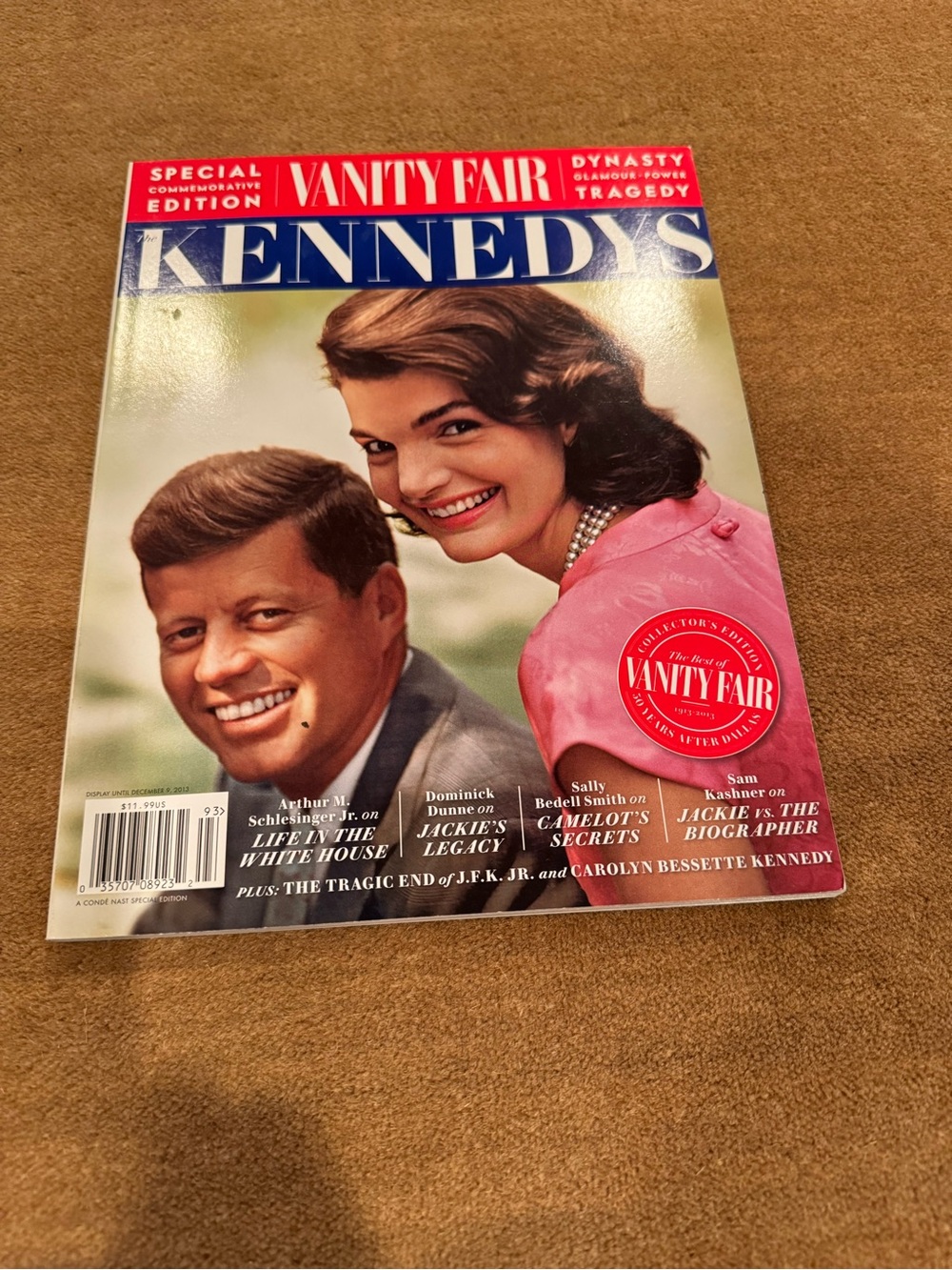 Vanity Fair Vintage Kennedy Cover with Pink Jacket and Blue Masthead